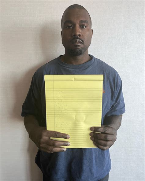 Kanye Holding Notebook Template